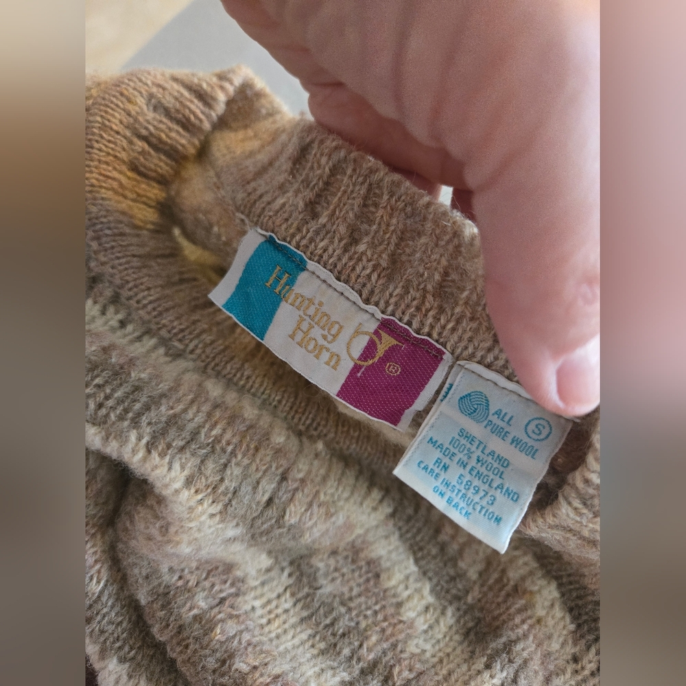 Vintage Women's Hunting Horn 100% wool sweater Size Small. Winter sweater - Picture 3 of 3